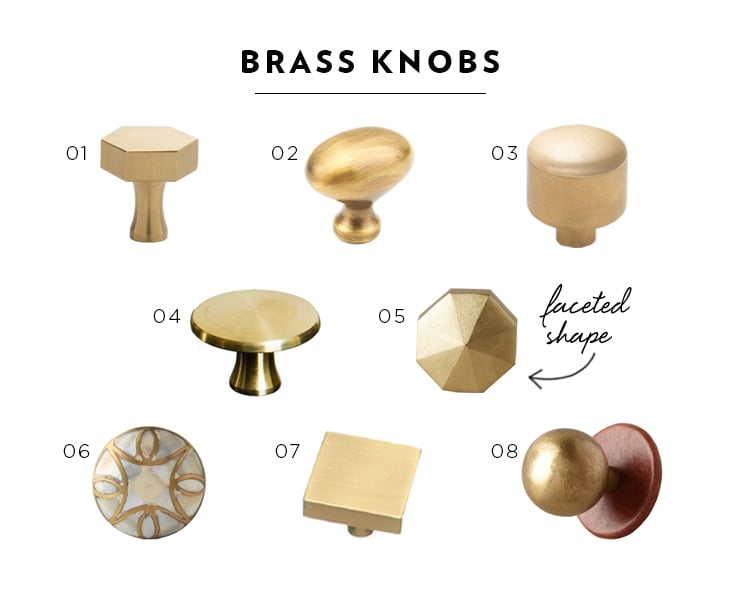 Brass Knobs Cabinetry Hardware