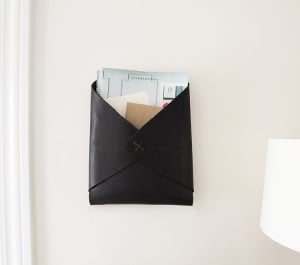 Leather Wall-Mounted Mail Catchall DIY