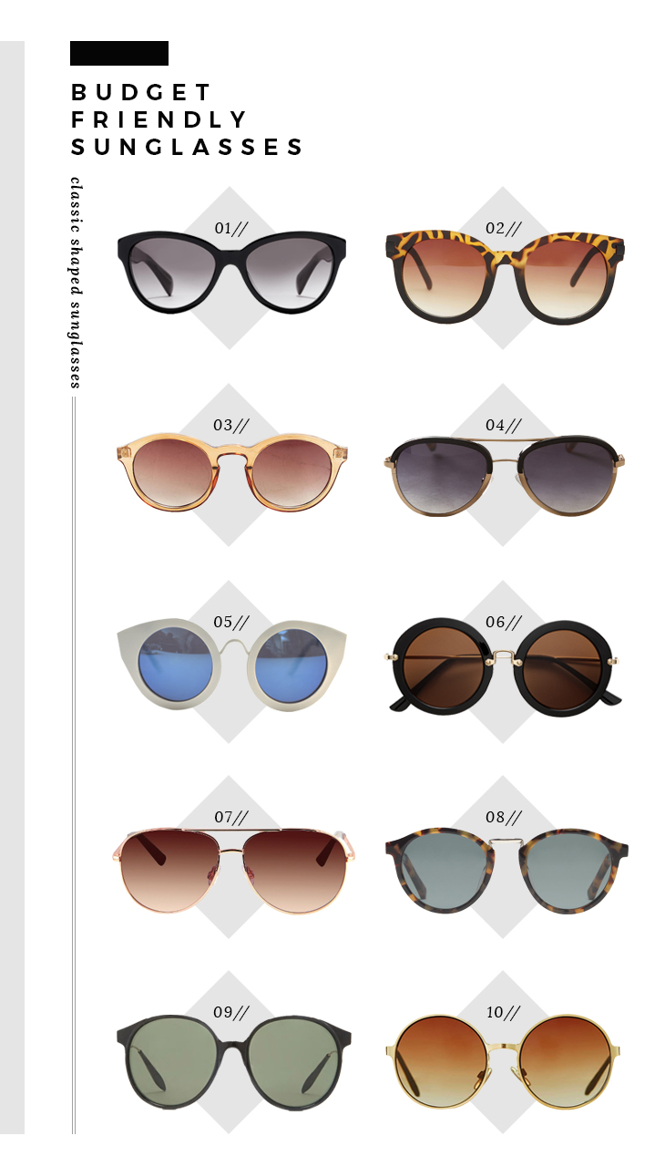 Classic Shaped Budget Friendly Sunglasses