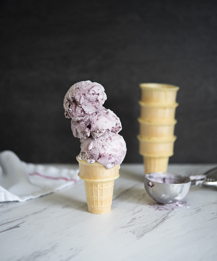 Lavender Blueberry Ice Cream