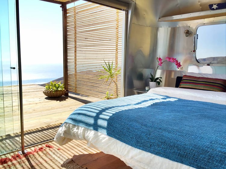 Malibu Airstream Bedroom