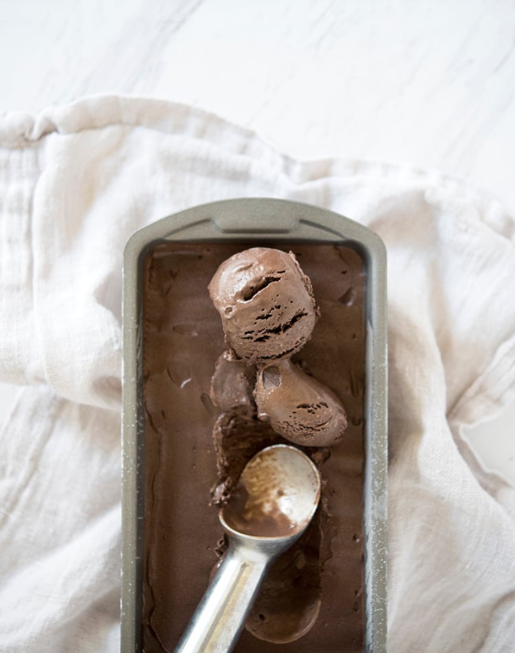 Homemade Extra Dark Chocolate Ice Cream