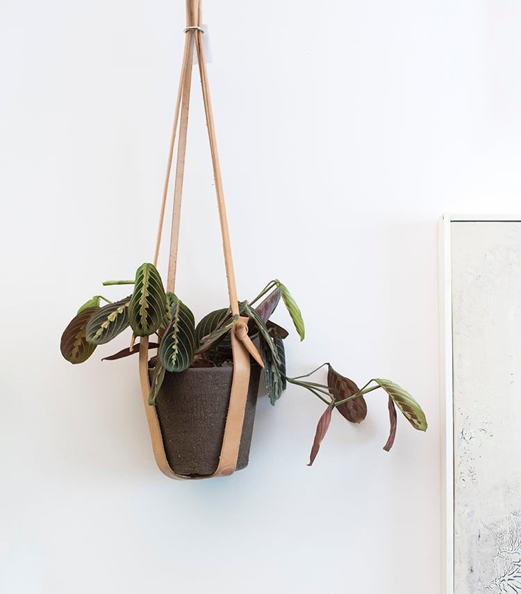 Leather Hanging Planter