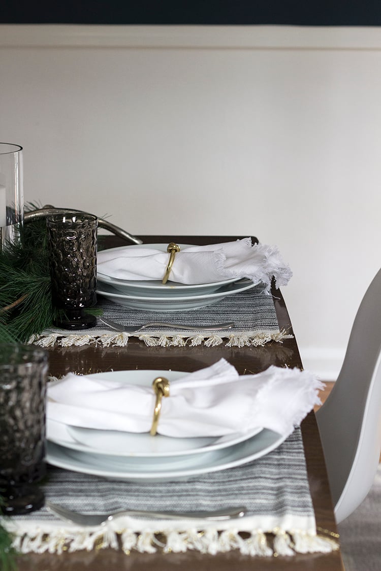 holiday tablescape placemats