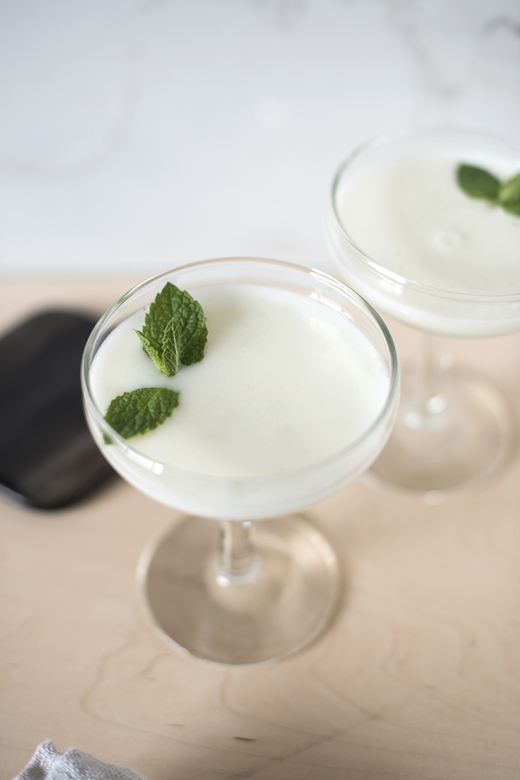 Lemon Mint Coupe - A Yogurt Cocktail