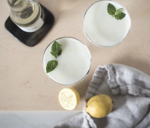 Lemon Mint Coupe (A Yogurt Cocktail)