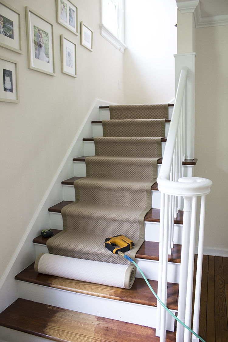 Stair Runner DIY with Sisal Rugs Direct - Room for Tuesday (750 x 1125 Pixel)