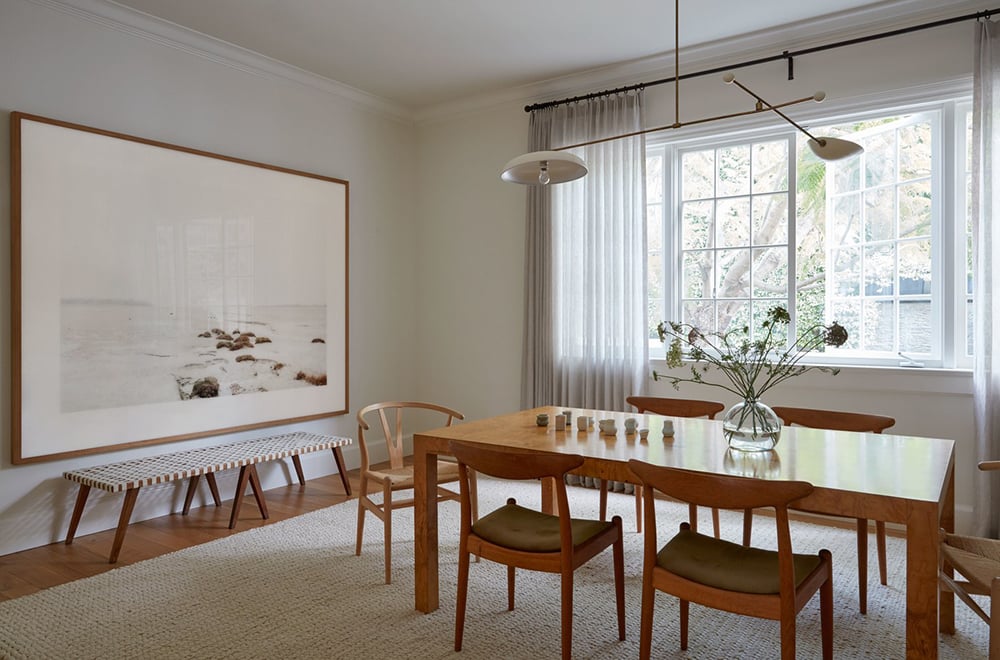A Whitewashed Mod Farmhouse Dining Room