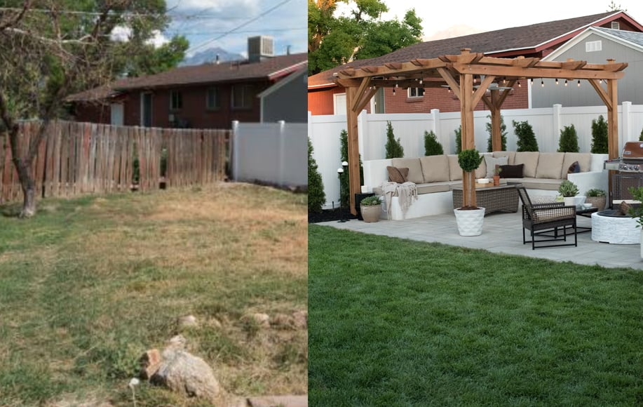 Backyard Before After Room For Tuesday