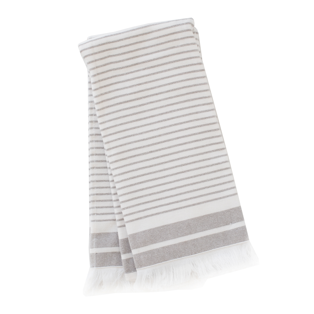 Gray Striped Turkish Towel Pair - Room For Tuesday