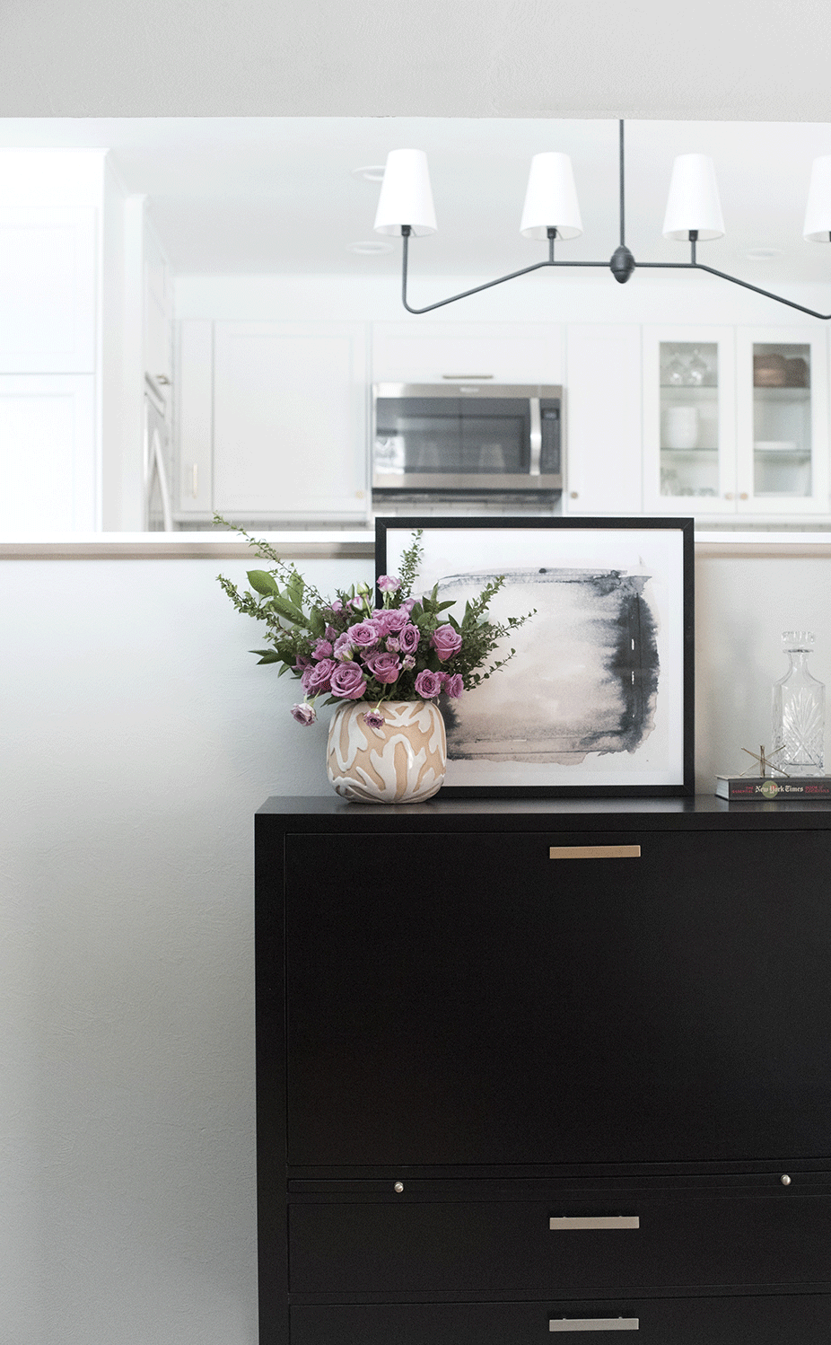 Styling a Glam Bar Cabinet - roomfortuesday.com