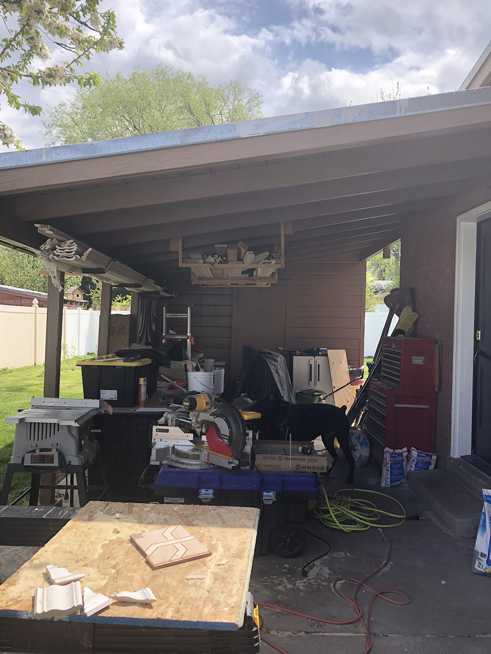 outdoor carport flooring on Painted Carport Makeover Room For Tuesday Blog