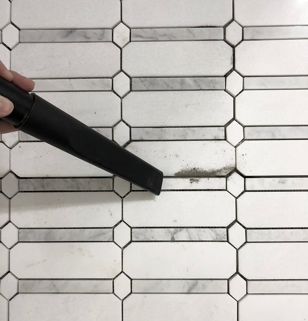 How to Install Mosaic Floor Tile + My Favorite Marble Mosaics - roomfortuesday.com