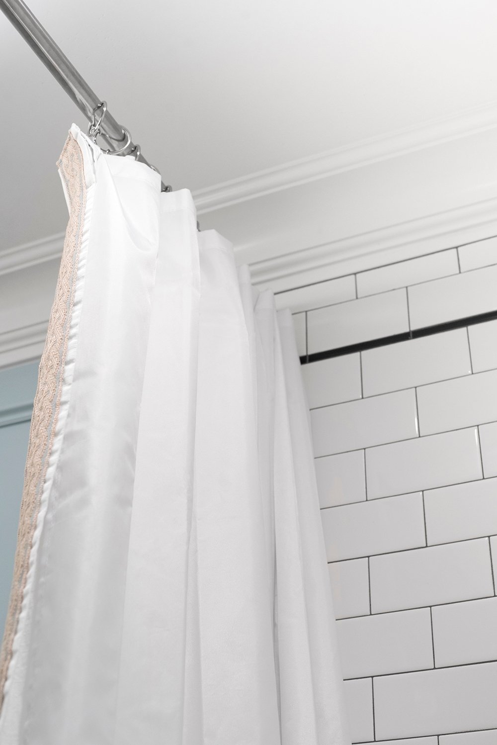 Extra Long Shower Curtain DIY - roomfortuesday.com