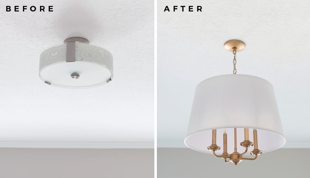 Swapping Our Builder Grade Lights + The Best Fixtures From Lowe's - roomfortuesday.com