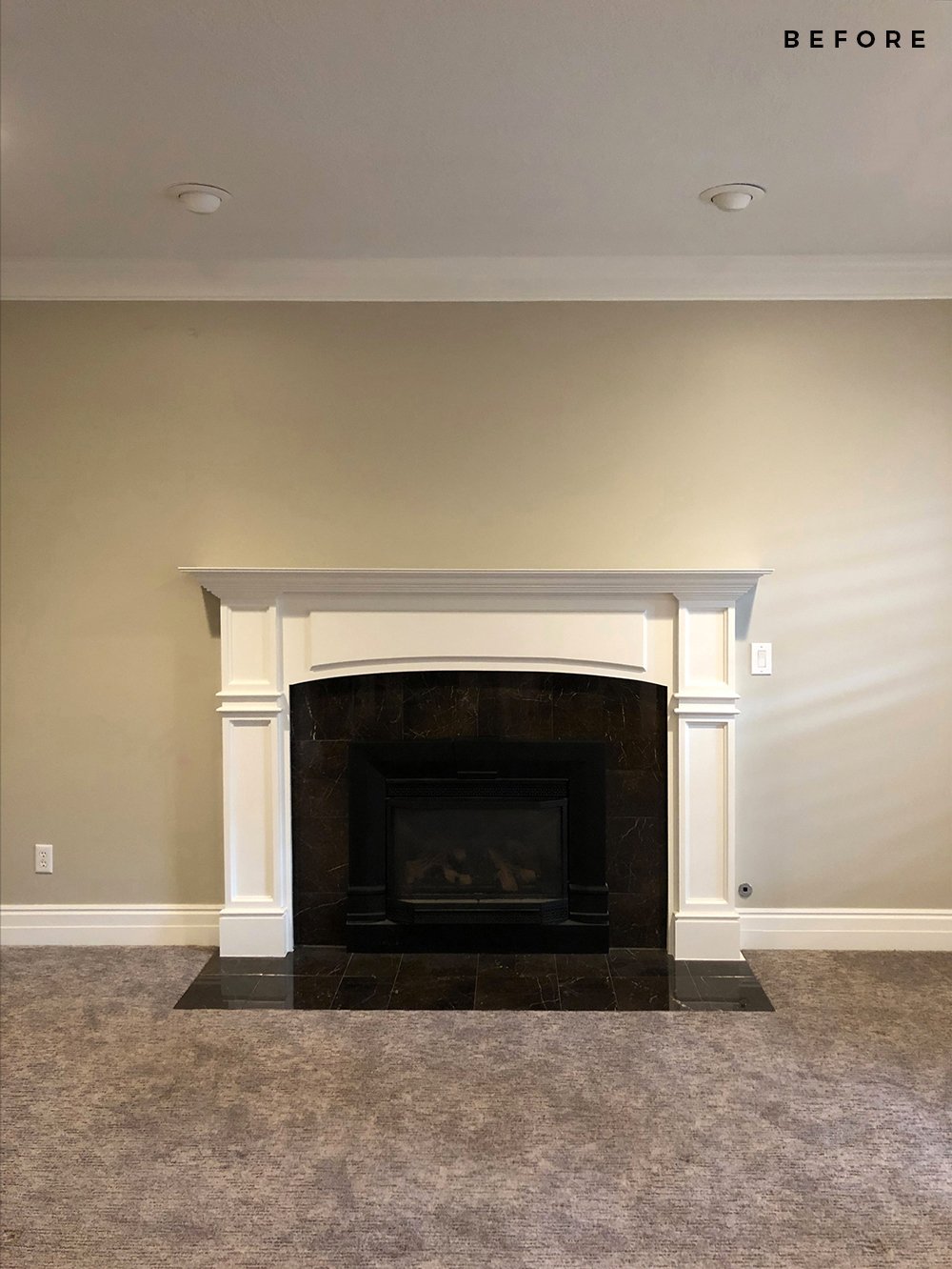 Fireplace Makeover + Cast Mantel Options - roomfortuesday.com