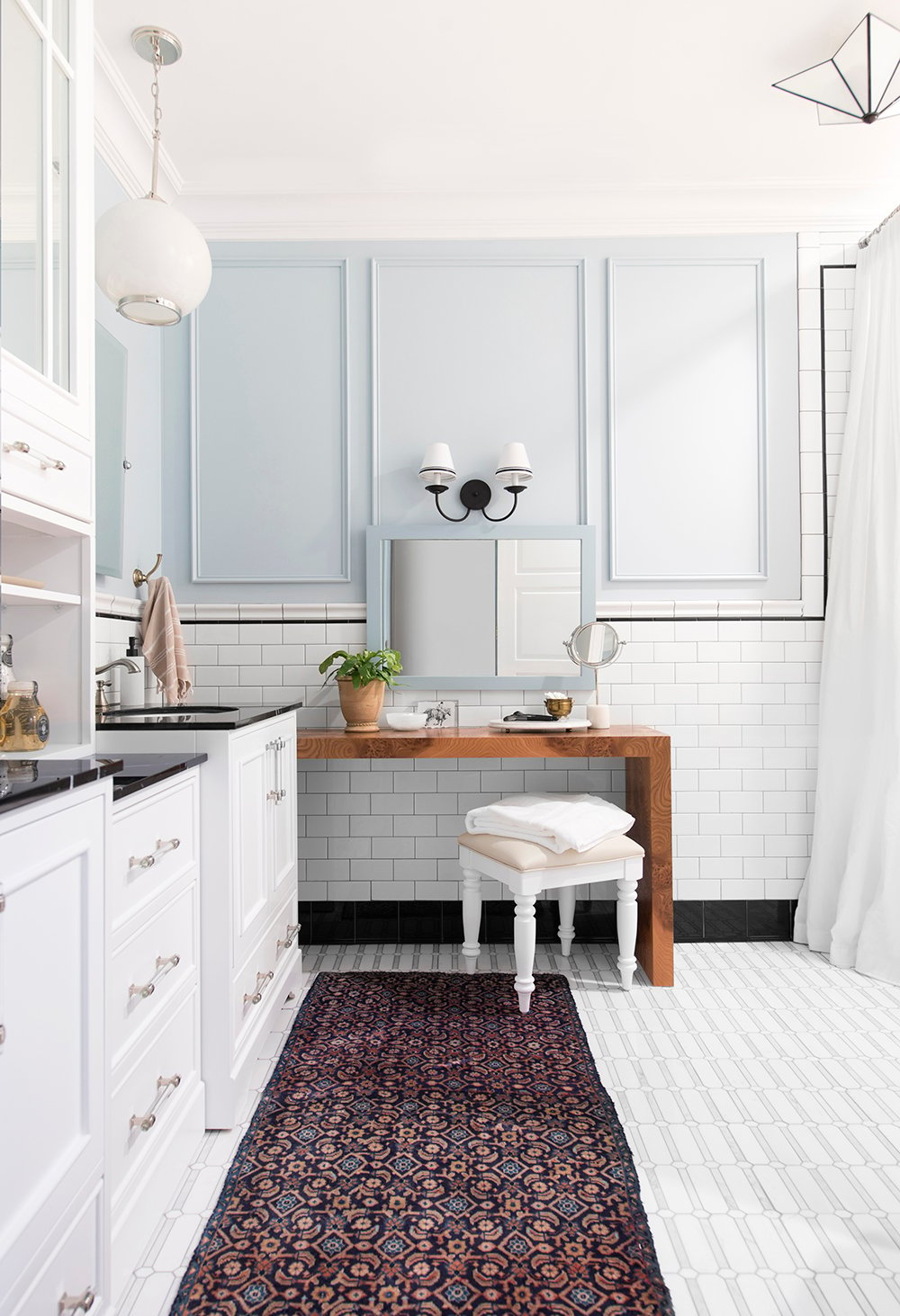Design Discussion : Wool Rugs in the Bathroom - roomfortuesday.com