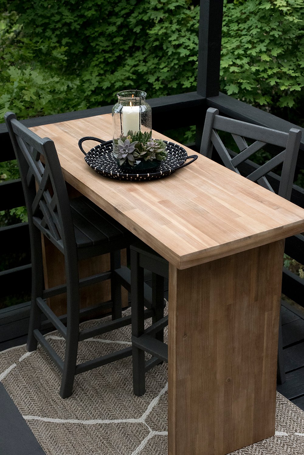 Outdoor Bar Height Table, Outdoor Bar Height Wood Table And Chairs