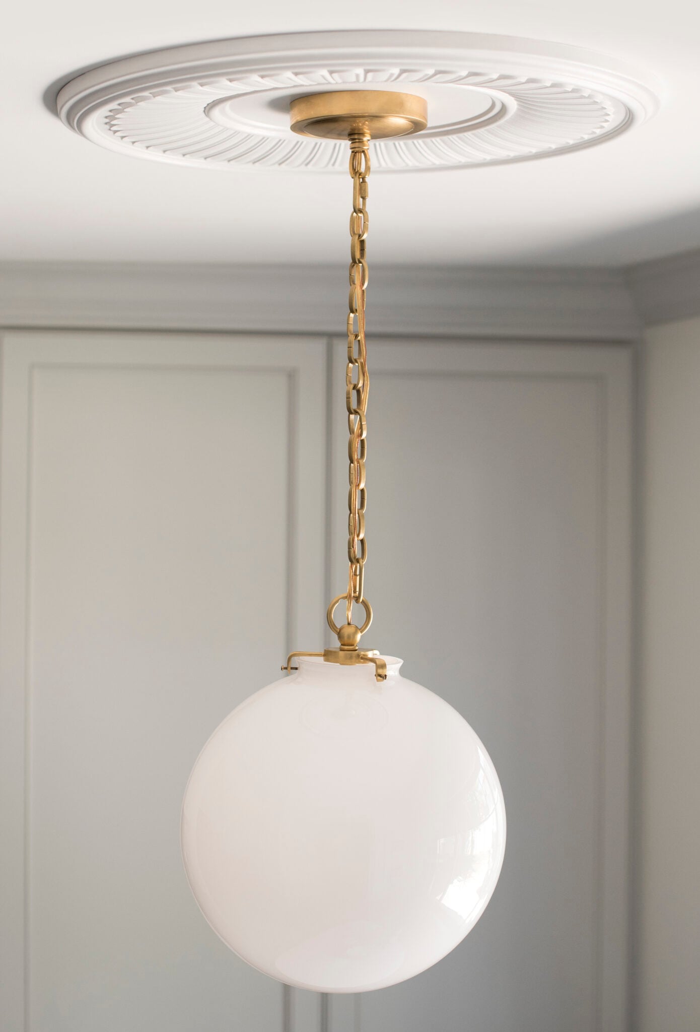 How to Install a Ceiling Medallion - Room for Tuesday