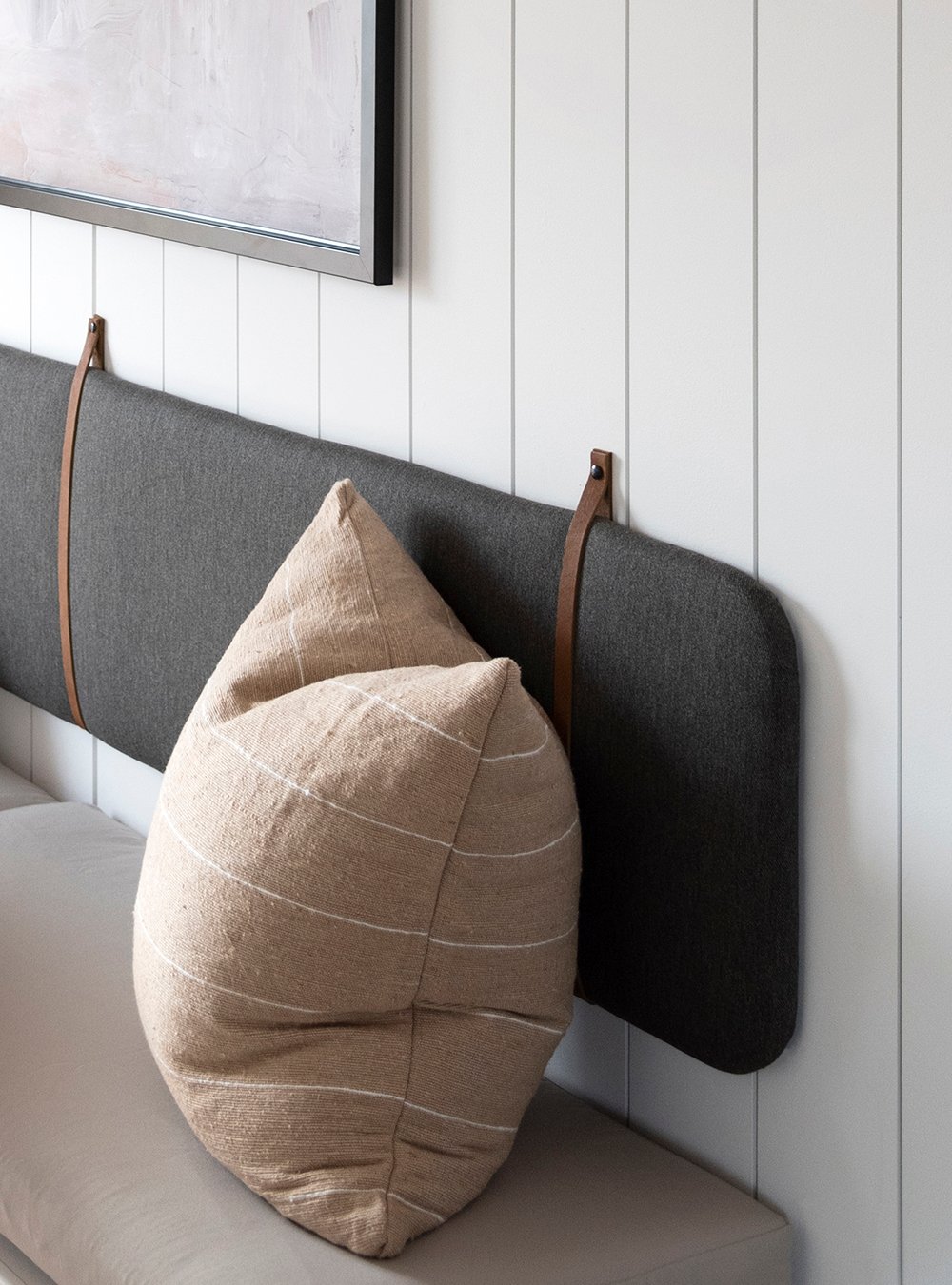 Banquette (or Headboard) DIY Back Cushion - roomfortuesday.com