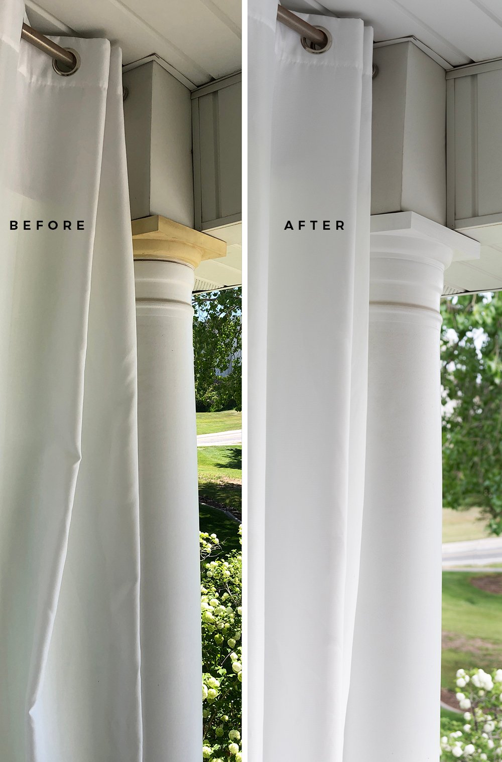 Painting Our Balcony Columns - roomfortuesday.com