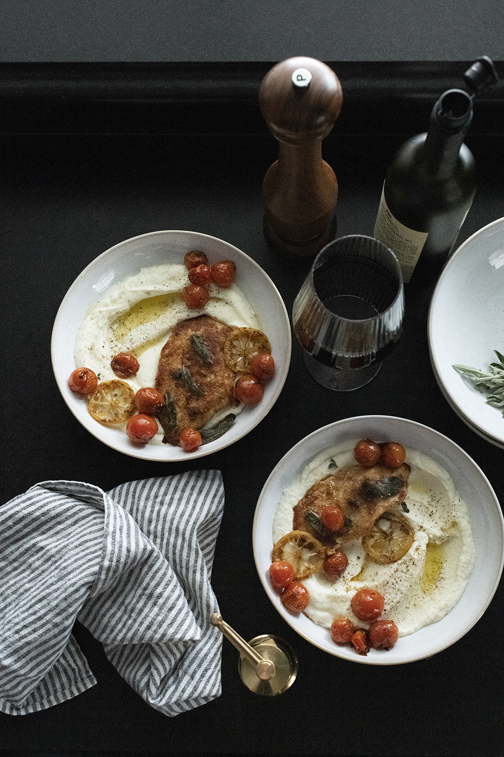 Lemon Butter Chicken with Whipped Cauliflower - roomfortuesday.com