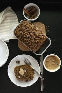 Pumpkin Streusel Coffee Cake with Cinnamon Butter