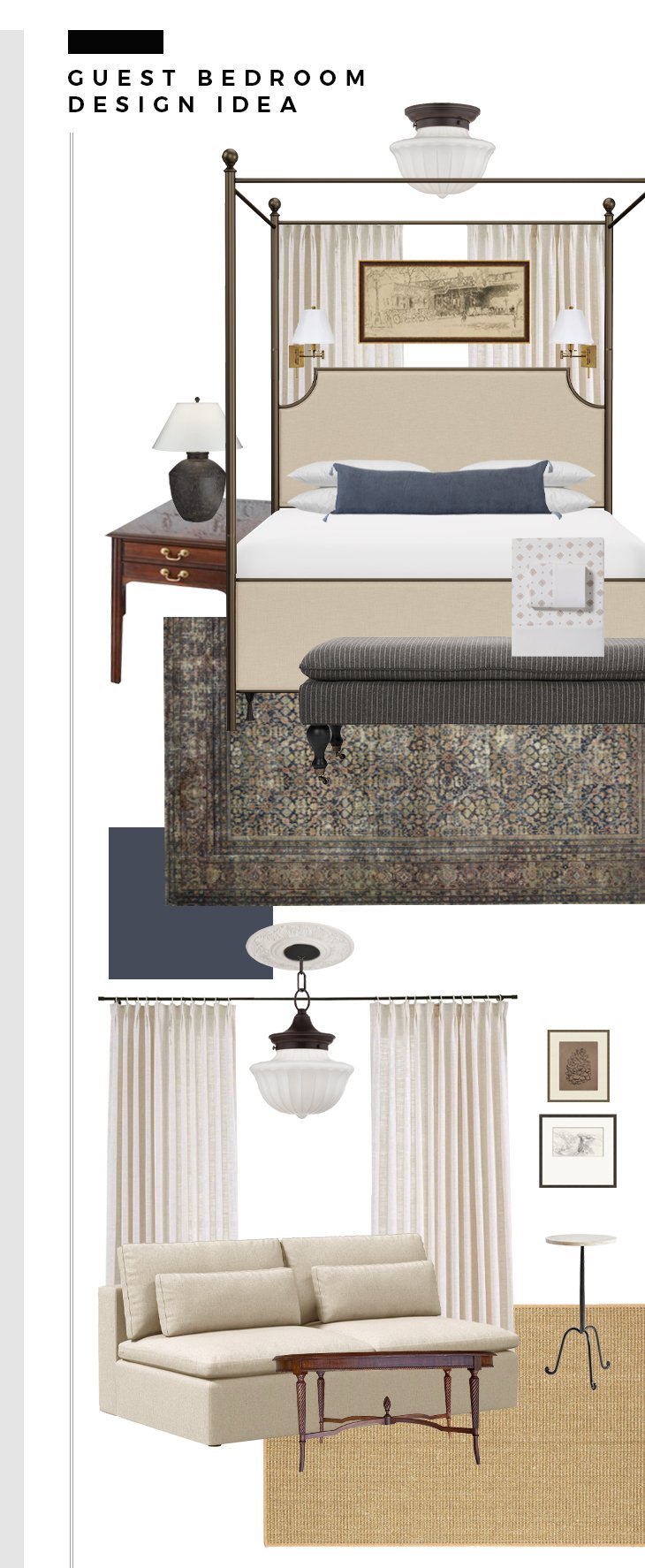 Large Guest Bedroom Renovation Plan - roomfortuesday.com