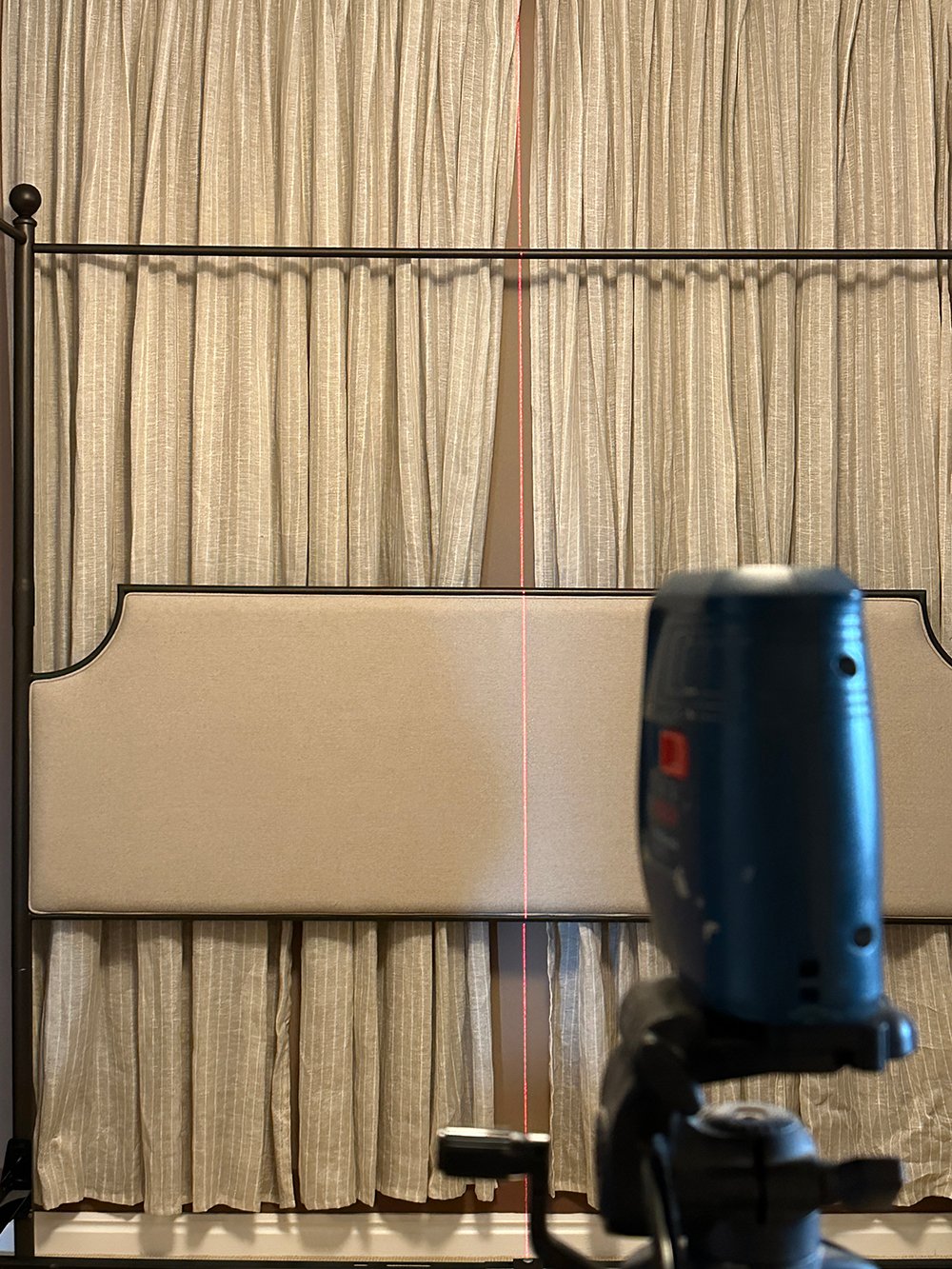 How to Hang Artwork in Front of Curtains - roomfortuesday.com