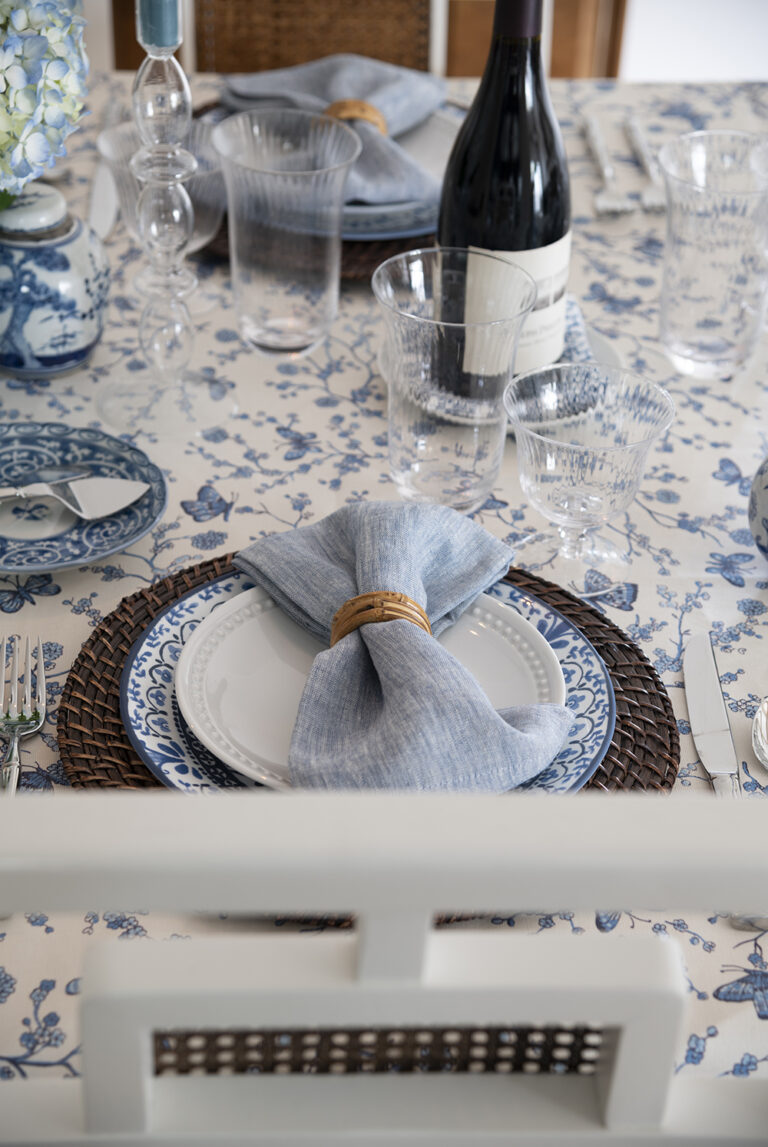 Blue & White Tablescape for Spring and Summer