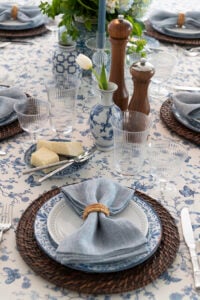 Blue & White Tablescape for Spring and Summer