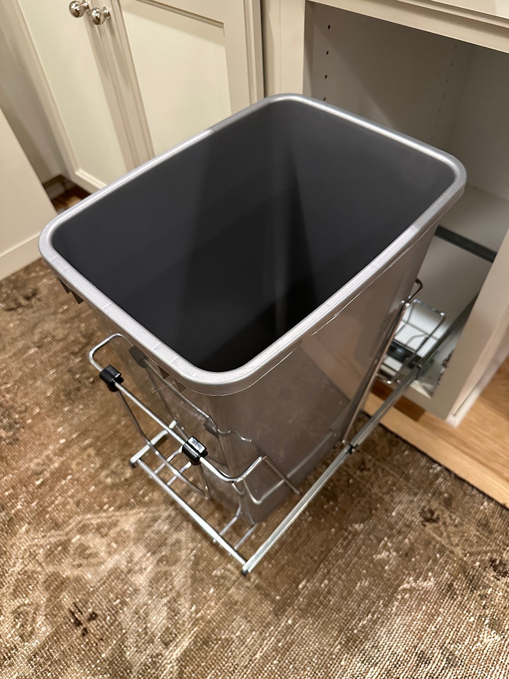 How to Install a Hidden Kitchen Trash Can - roomfortuesday.com