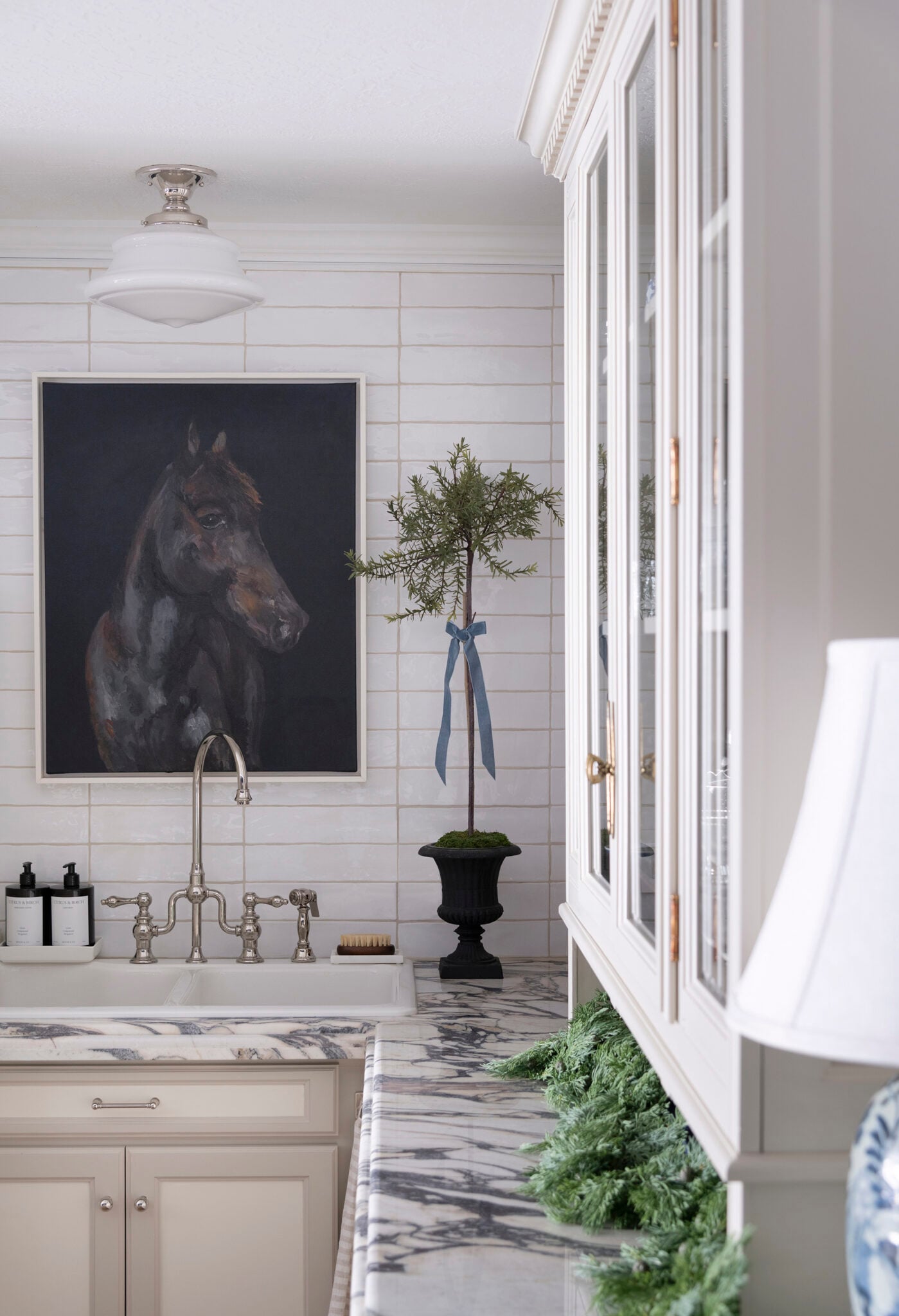Christmas Tour: Holiday Basement Bar & Media Room