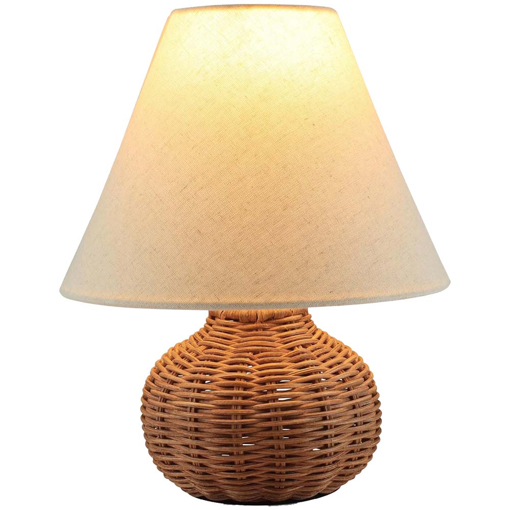 Mini Wicker Table Lamp