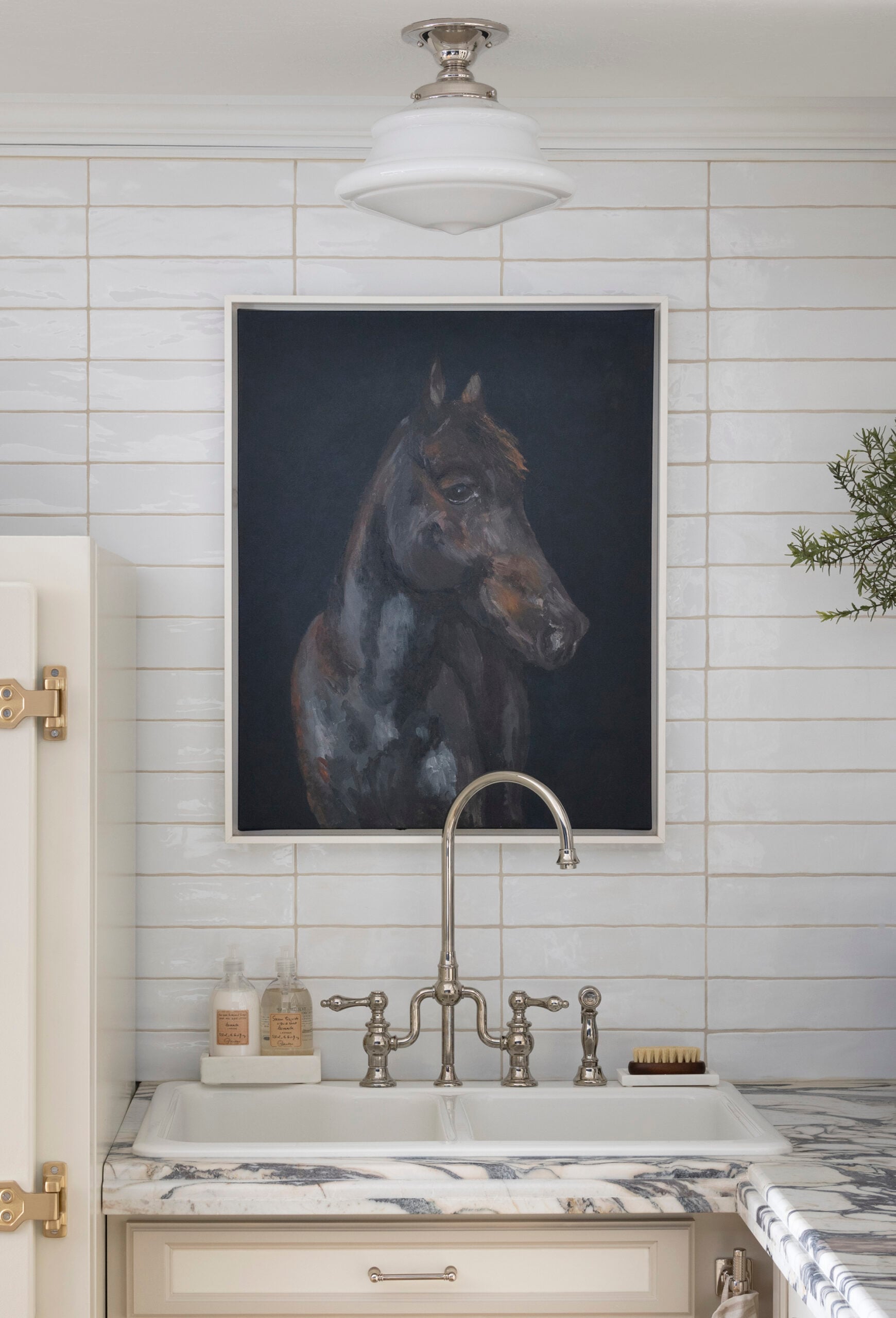 Semi Flush Mount Light Fixture Above Kitchen Sink