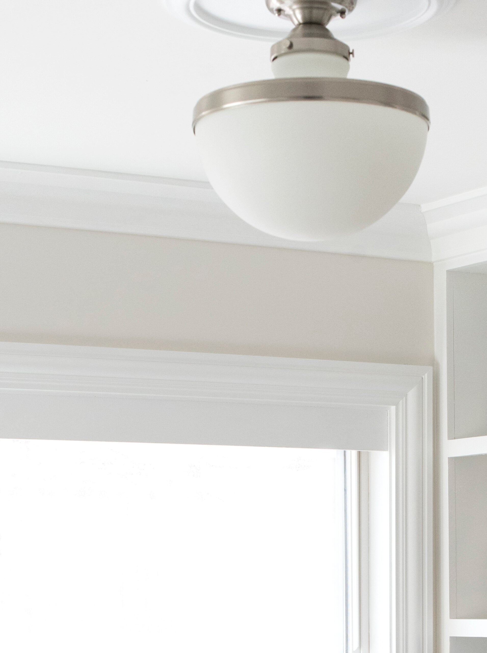 Semi Flush Mount Light Fixture in Home Office
