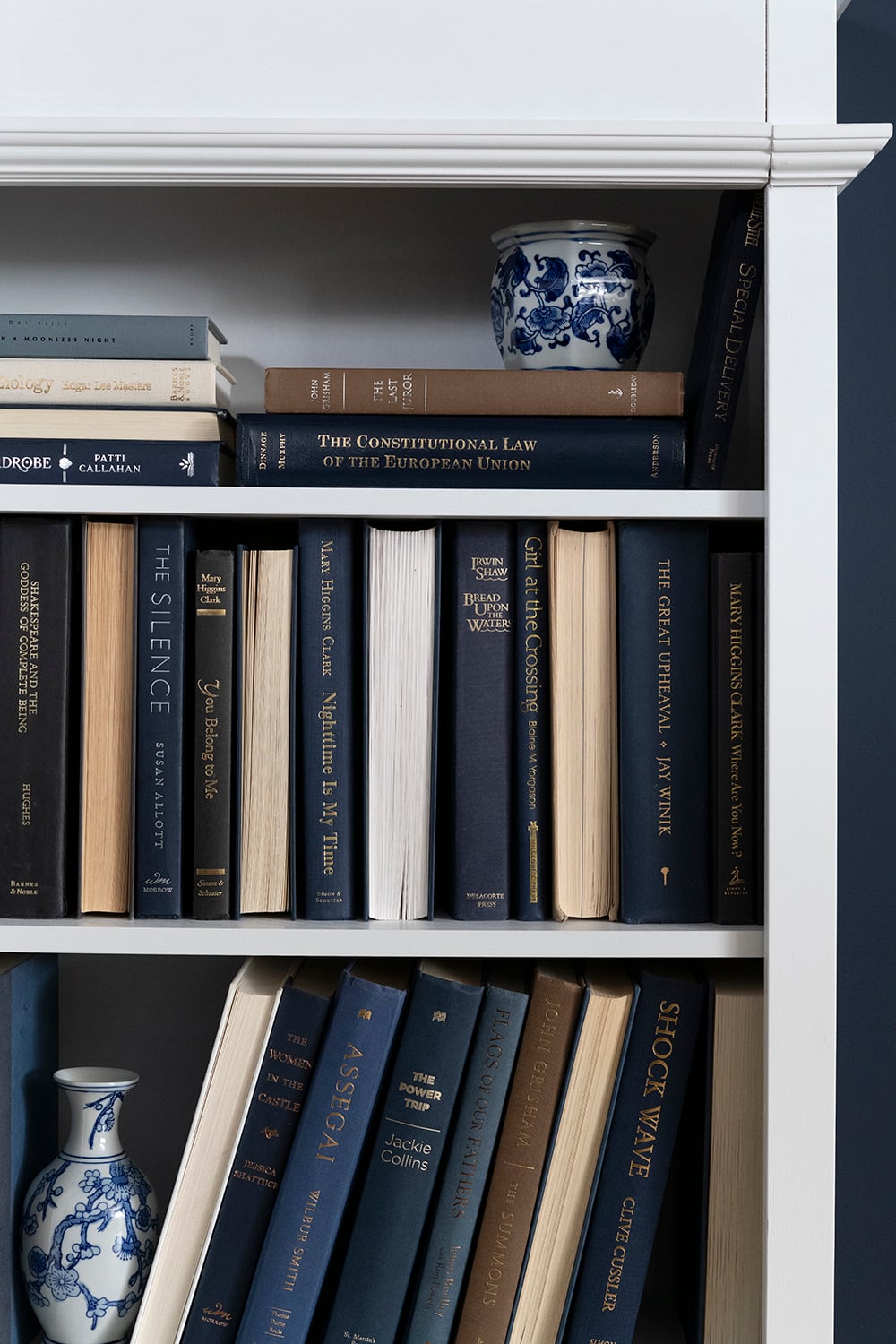 Blue and White Book Styling