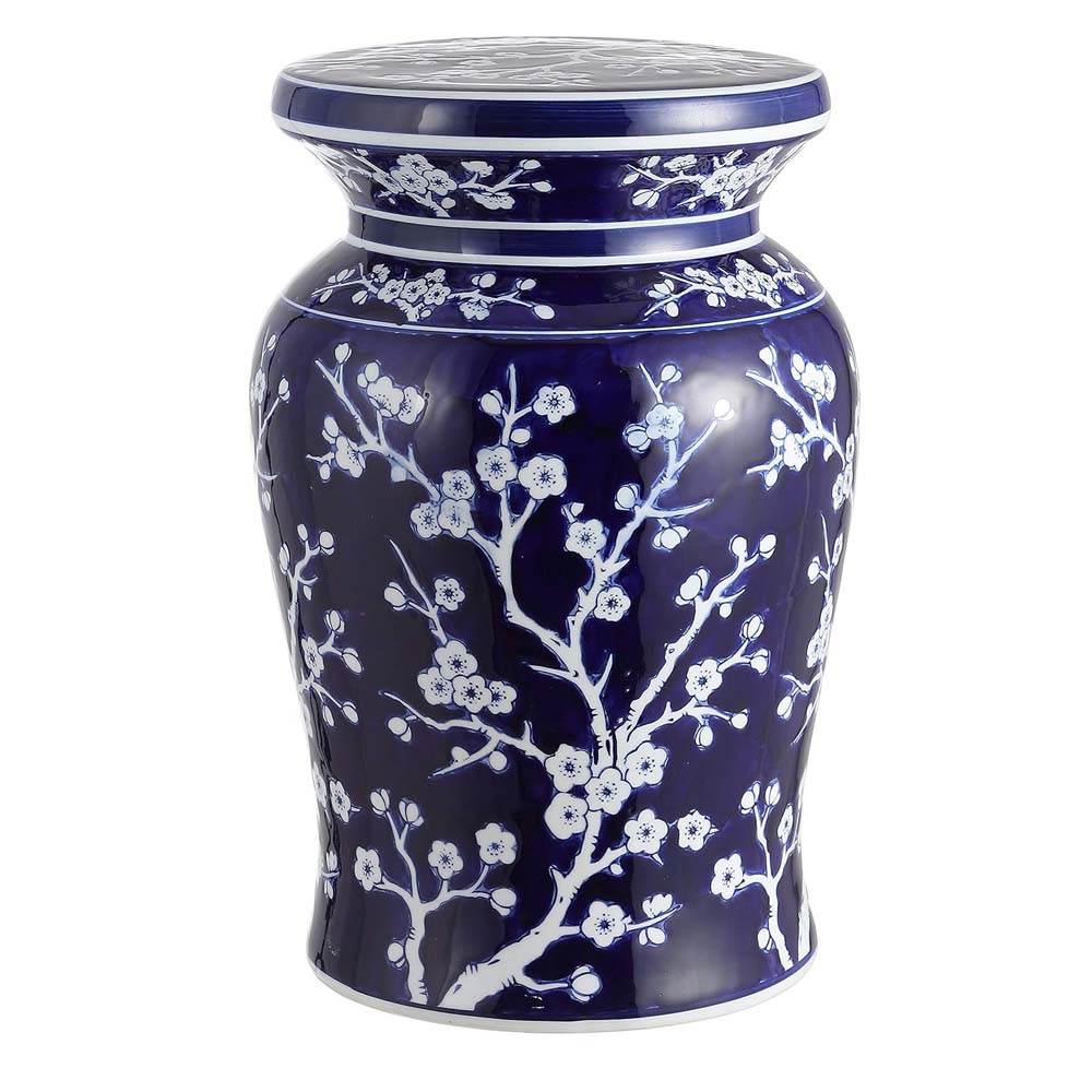 Ceramic Cherry Blossom Garden Stool