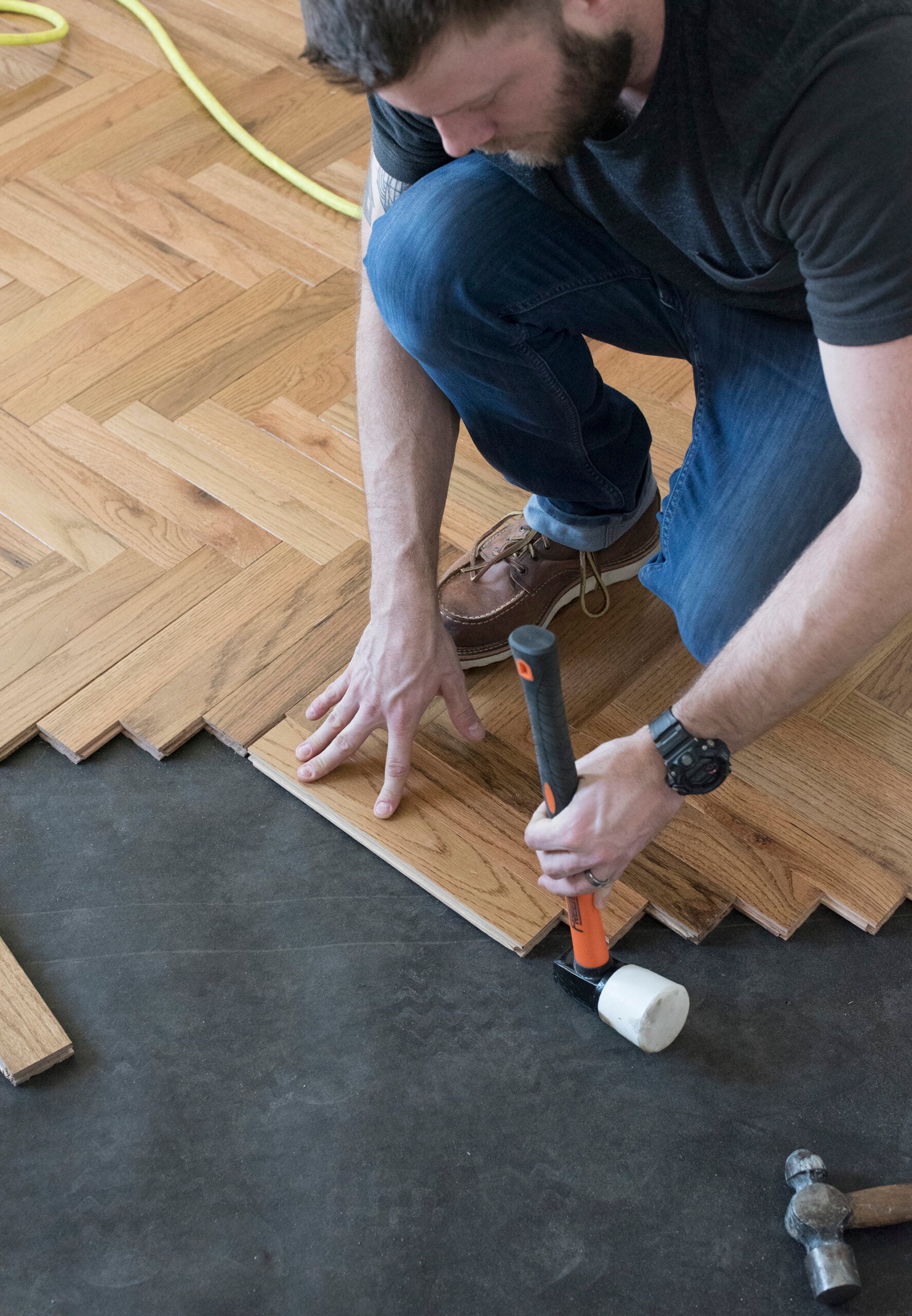 Installing Herringbone Hardwood Flooring