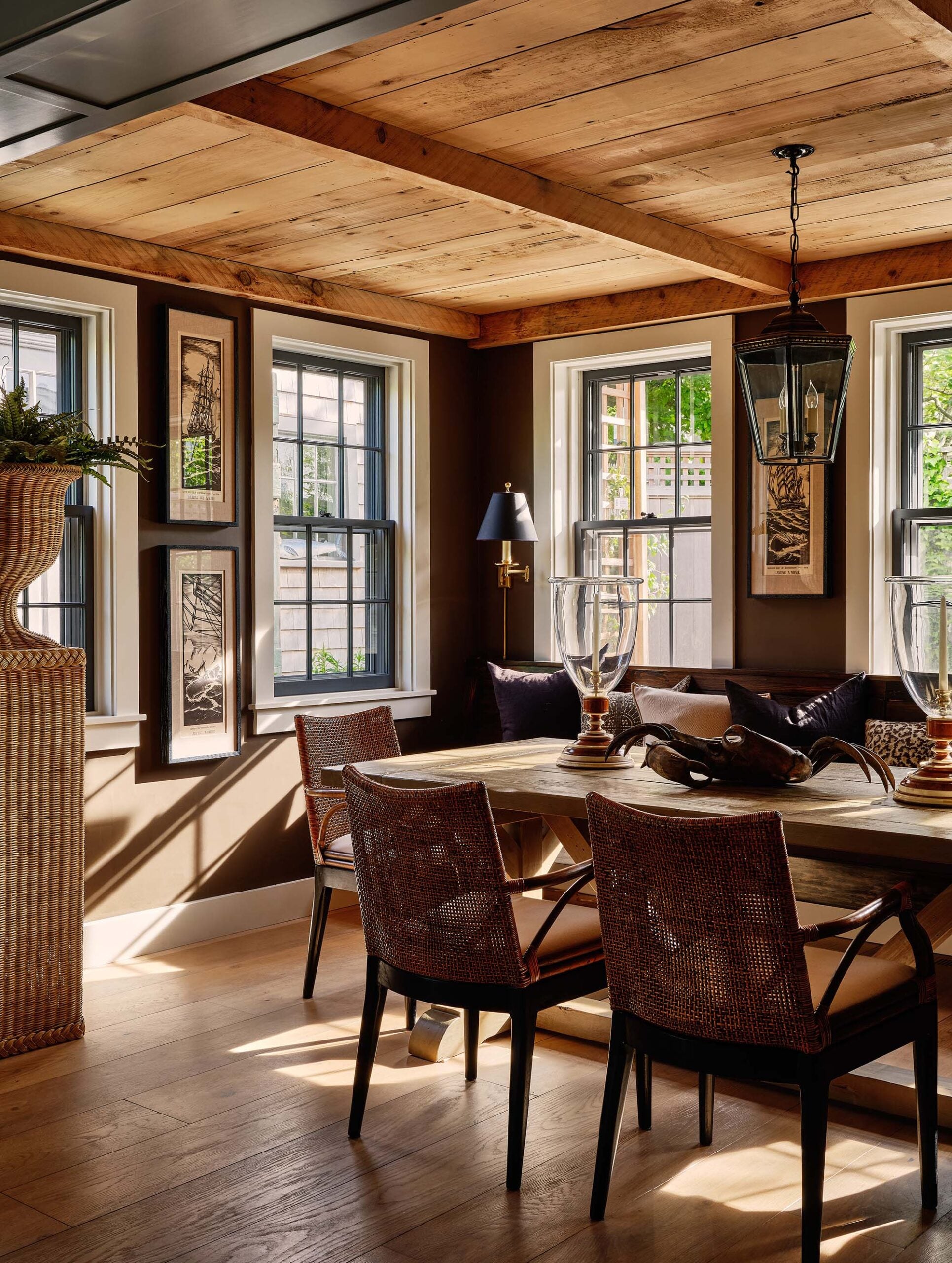 KristinPaton-Nantucket Dining Room Side View of Table and windows