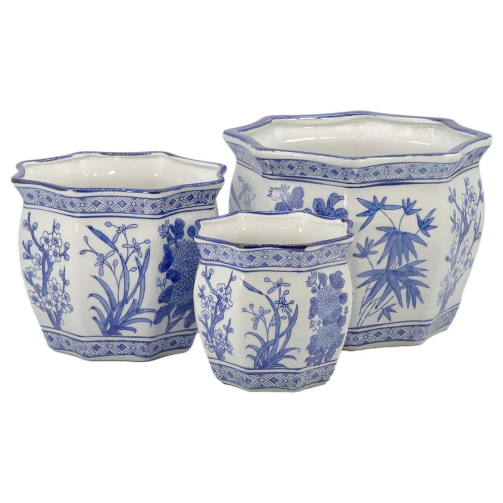 Palm Lotus Planter Set