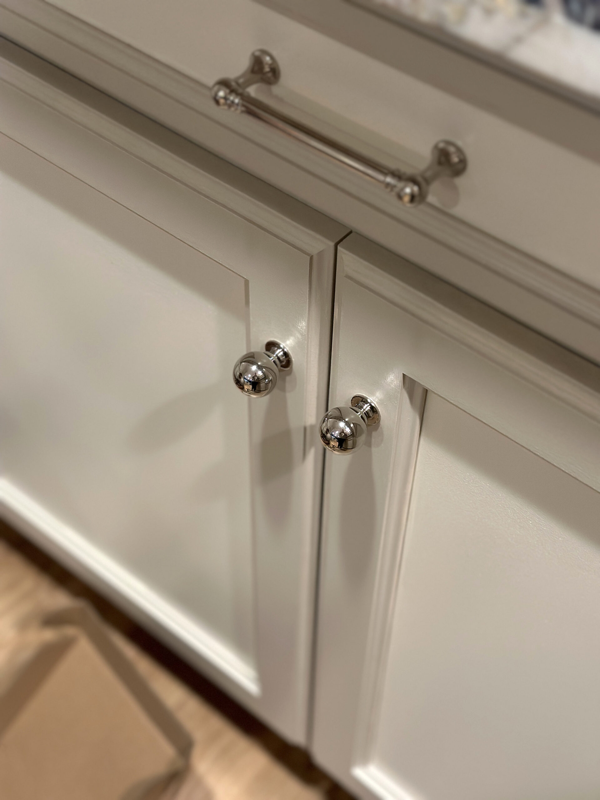 Updated Polished Nickel Cabinetry Hardware