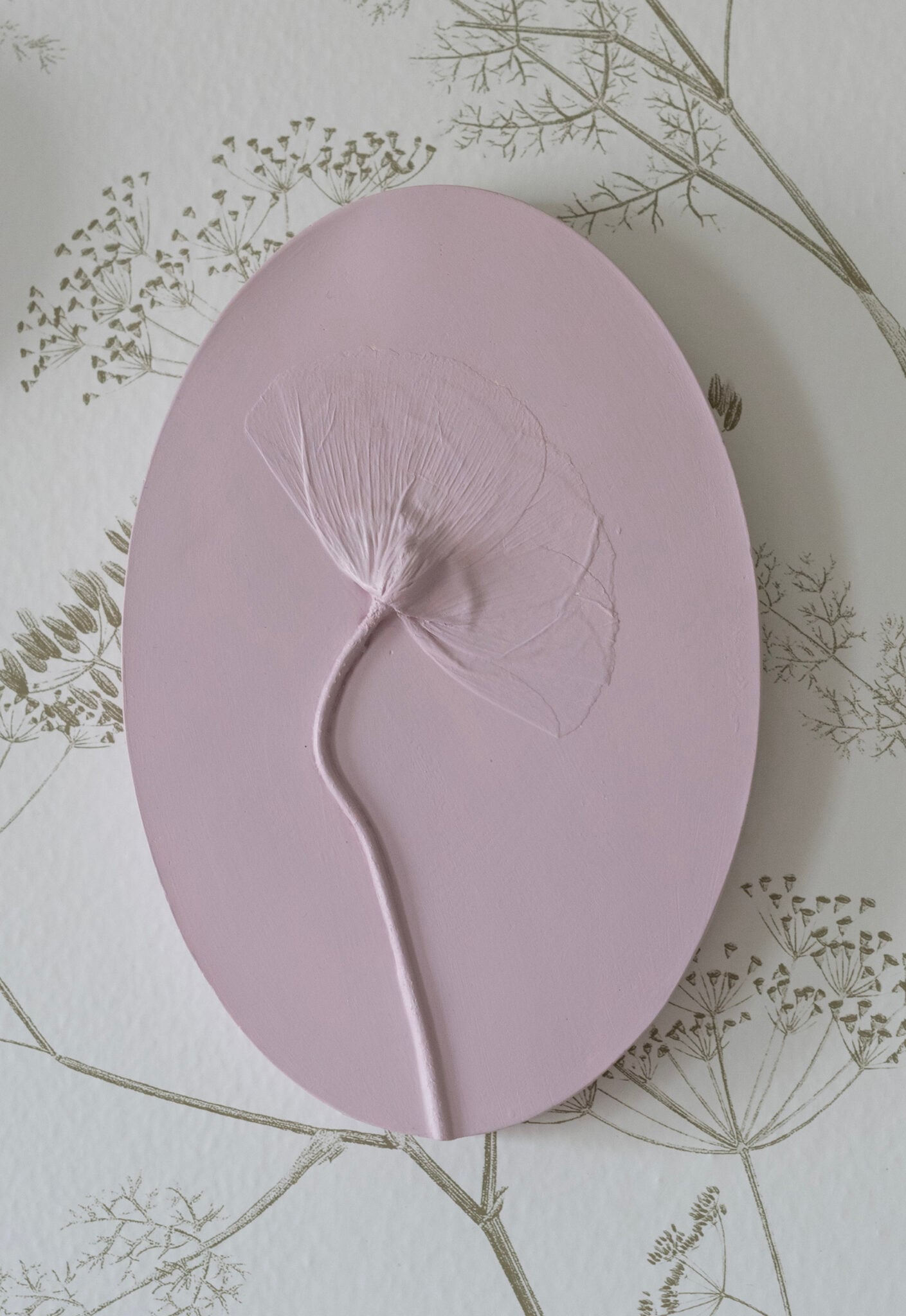 DIY Floral Plaster Relief Art with Pressed Flowers