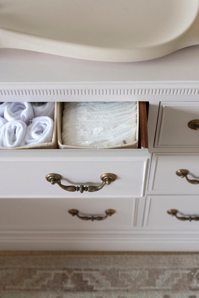 Nursery Dresser Changing Station Drawer Organization