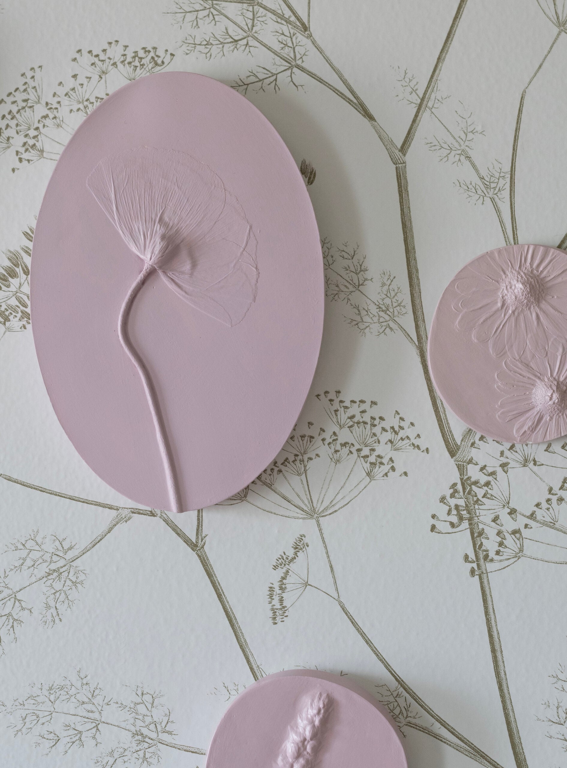 Plaster Floral Intaglio DIY Art Project