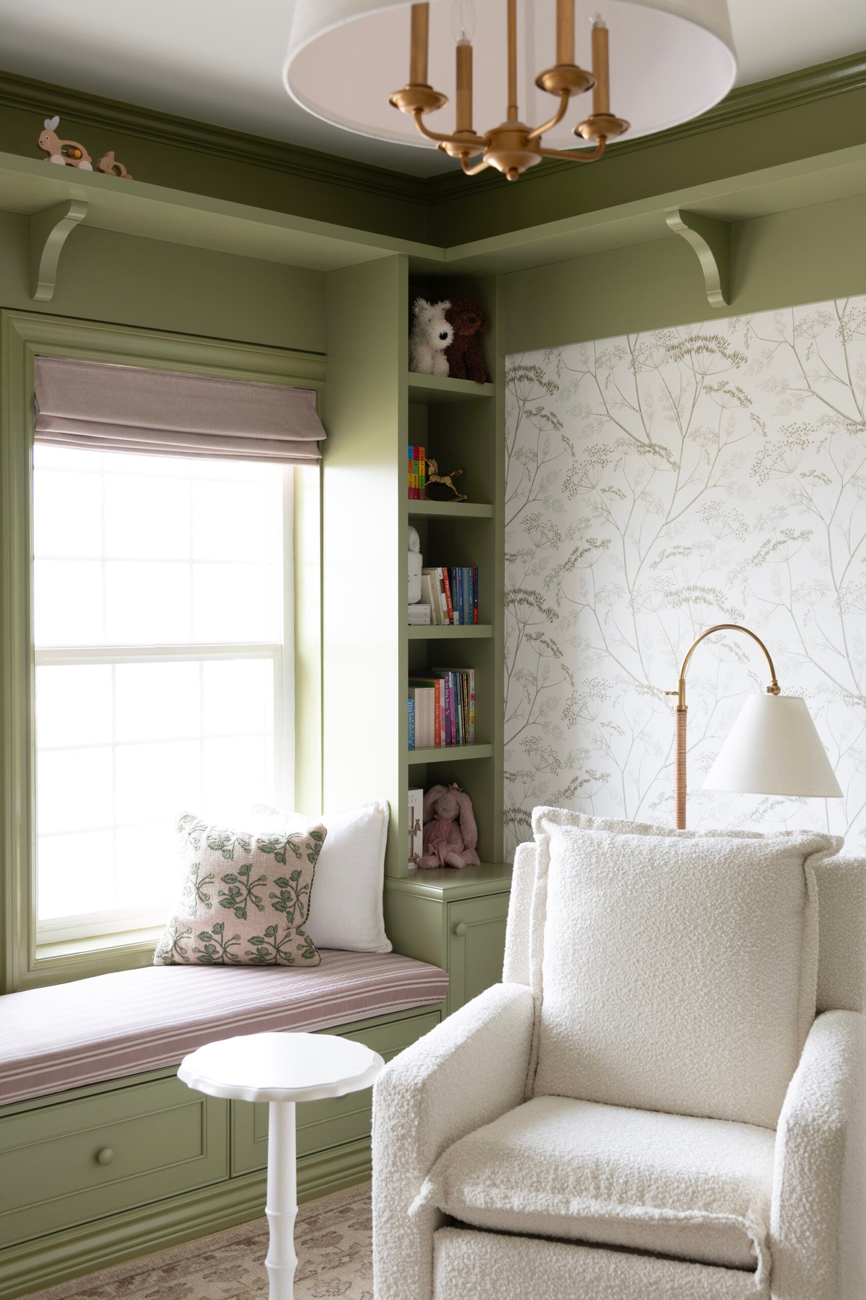 White Boucle Oilo Swivel Glider Recliner Nursery Chair