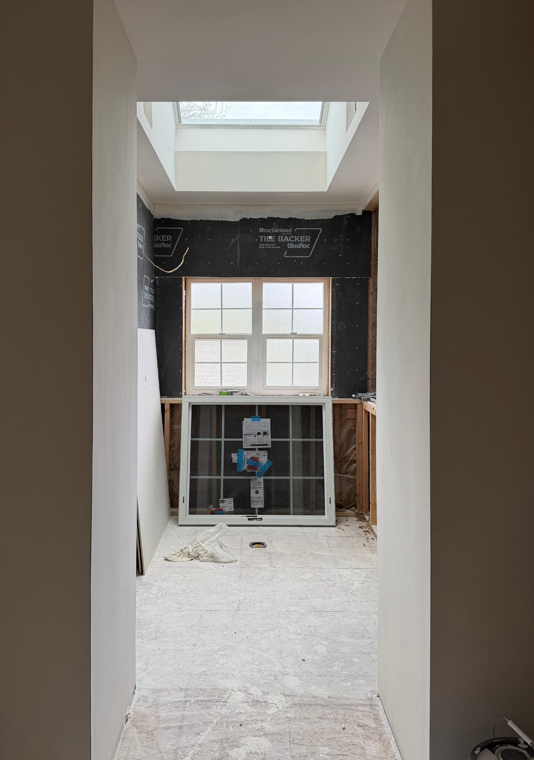 Fresh Drywall in Bathroom Renovation
