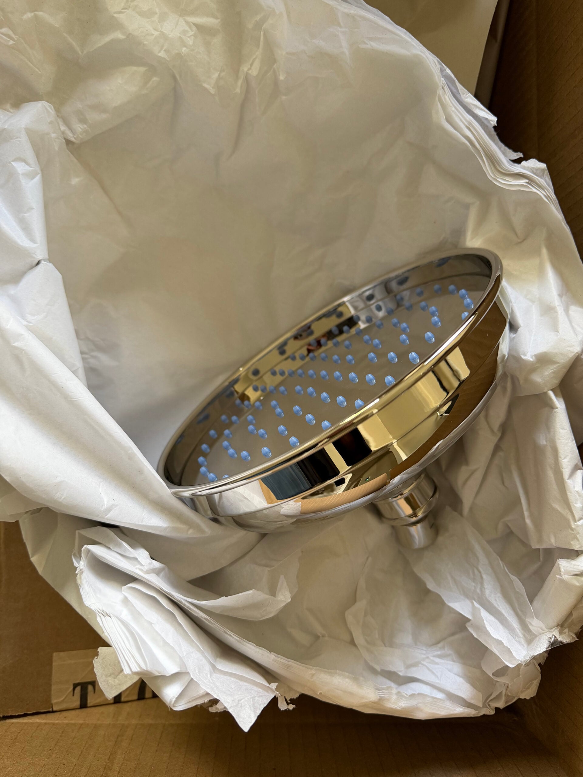 Polished Nickel Showerhead from Rejuvenation