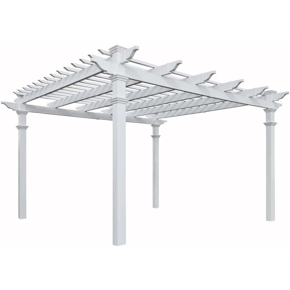 White Shade Pergola for Backyard or Patio