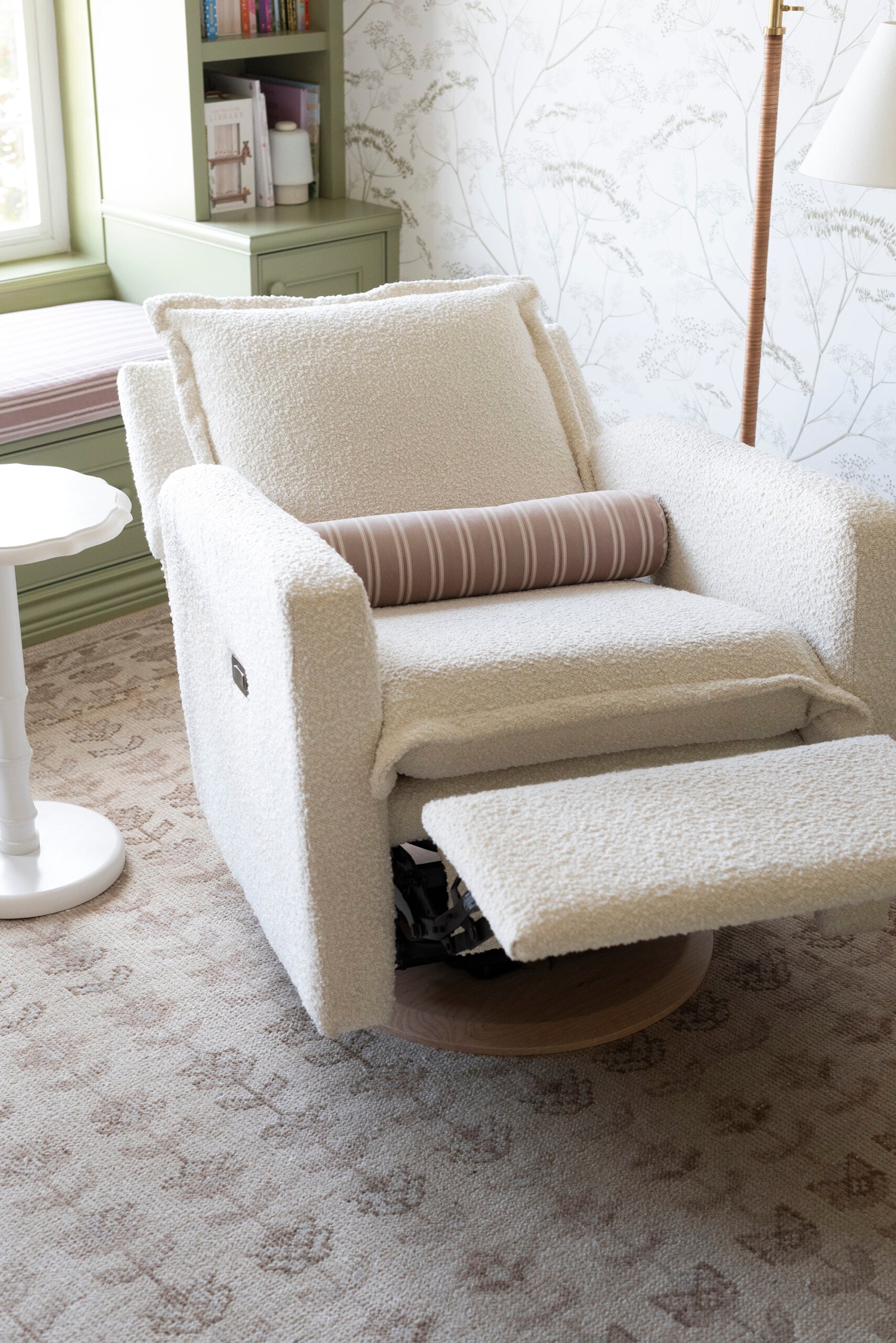 Oilo Reclining Swivel Glider Nursery Chair